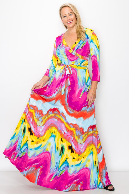 pink marble dress long sleeve Pink Marble Maxi Dress – Aronda Company