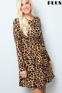 Animal Print Swing Dress