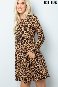 Animal Print Swing Dress