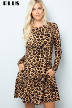 Load image into Gallery viewer, Animal Print Swing Dress
