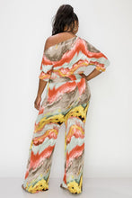 Load image into Gallery viewer, Water Printed Off Shoulder Jumpsuit
