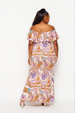 Load image into Gallery viewer, Marble Off Shoulder Maxi Dress
